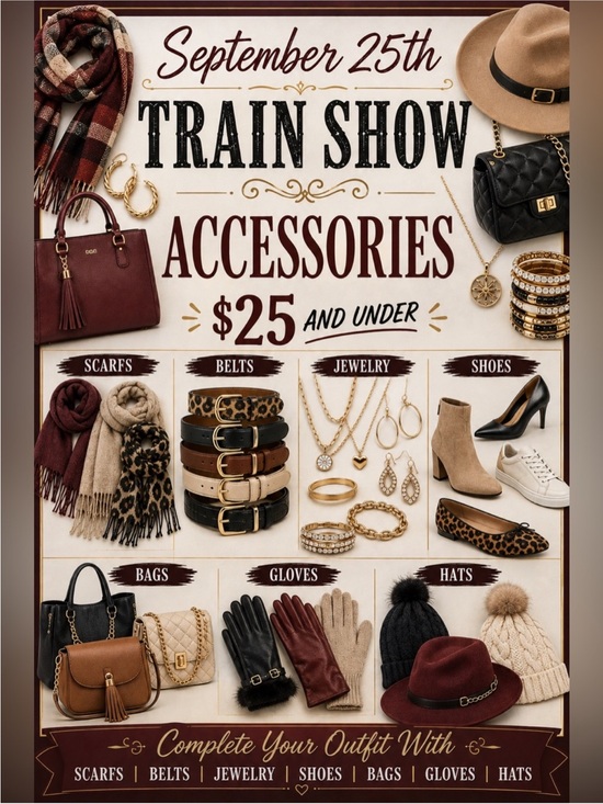 Accessories - Train show! Live listing only!